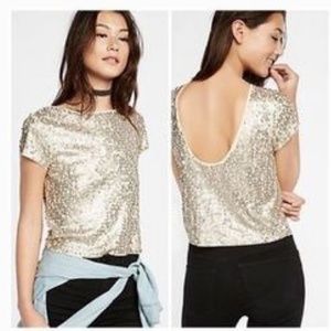 Express sequin top